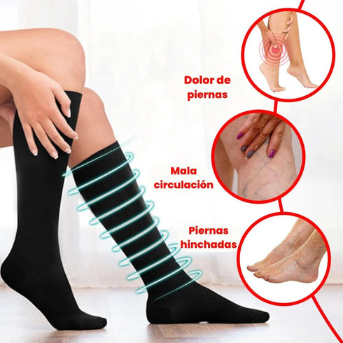 Medias de Compresión Antidolor (23-32mmHg) - Alivio Varices e Hinchazón