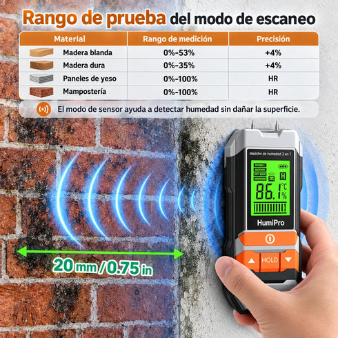 HumiPro™ Medidor Digital de Humedad 2 en 1