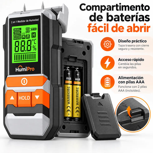 HumiPro™ Medidor Digital de Humedad 2 en 1