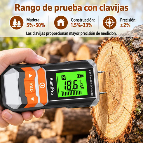 HumiPro™ Medidor Digital de Humedad 2 en 1