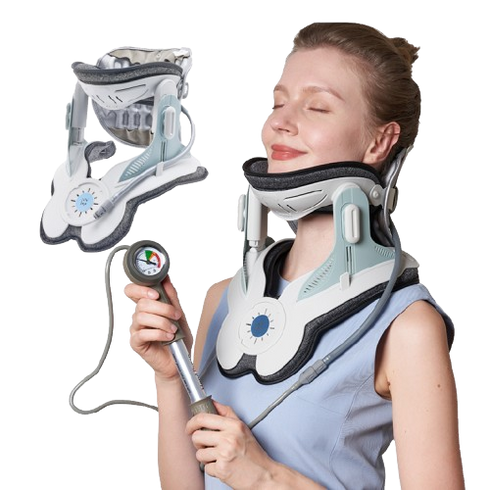 Dispositivo de Tracción Cervical Ajustable para Cuello y Hombros. Alivia el dolor cervical y corrige la columna