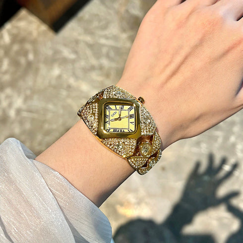 Reloj de Lujo para Mujer con Diamantes Engastados