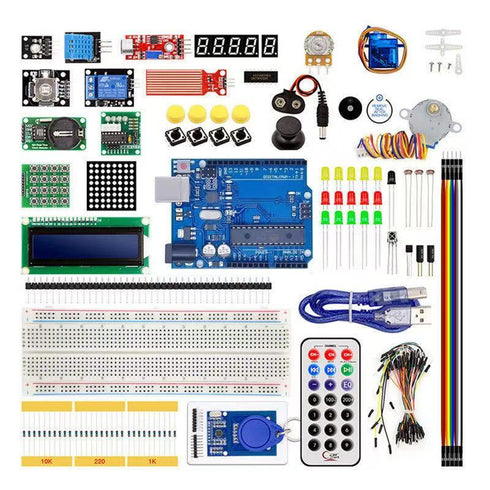 UNO R3 Ultimate Starter Kit for Arduino - Complete Learning Set with RFID Module, Stepper Motor, 1602 LCD, Sensors, and 35+ Components in Storage Case