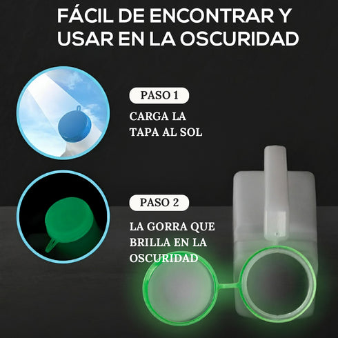 Orinal Masculino Luminoso (1000 ml) con Tapa Antiderrames